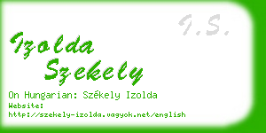 izolda szekely business card