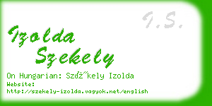 izolda szekely business card